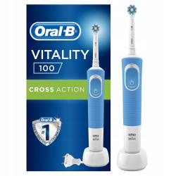 Zestaw Oral-B Vitality 100 Niebieska + zam. Precision x8 + osłonka Zestaw Oral-B Vitality 100 Niebieska + zam. Precision x8 + osłonka