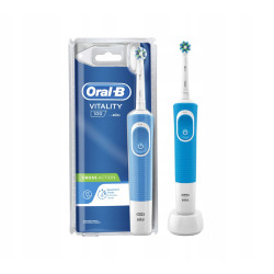 Zestaw Oral-B Vitality 100 Niebieska + zam. "Piątka" + zam. etui "O" niebieskie
