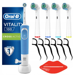 Oral-B Vitality 100 Niebieska + 4 końcówki prec. Oral-B Vitality 100 Niebieska + 4 końcówki prec.