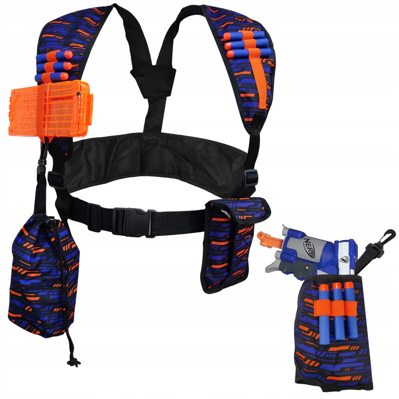 Gotowy zestaw Mobile Gear Set do NERF (szelki, kabura, worek na strzałki, etui na strzałki)