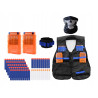 Akcesoria do Nerf kamizelka, bandana, 2x magaz 6strz, opaska, 10 strz biał, 60 strz nieb
