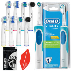 Szczoteczka Oral-B Vitality Cross + 8 końcówek mix Szczoteczka Oral-B Vitality Cross + 8 końcówek mix