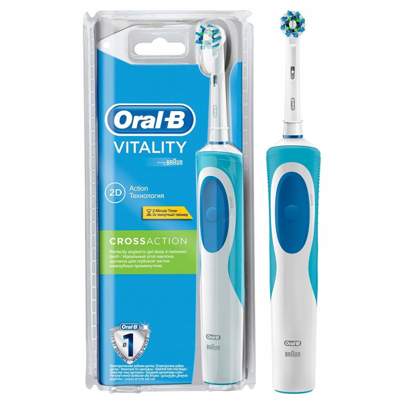 Szczoteczka Oral-B Vitality Cross + 8 końcówek mix Szczoteczka Oral-B Vitality Cross + 8 końcówek mix