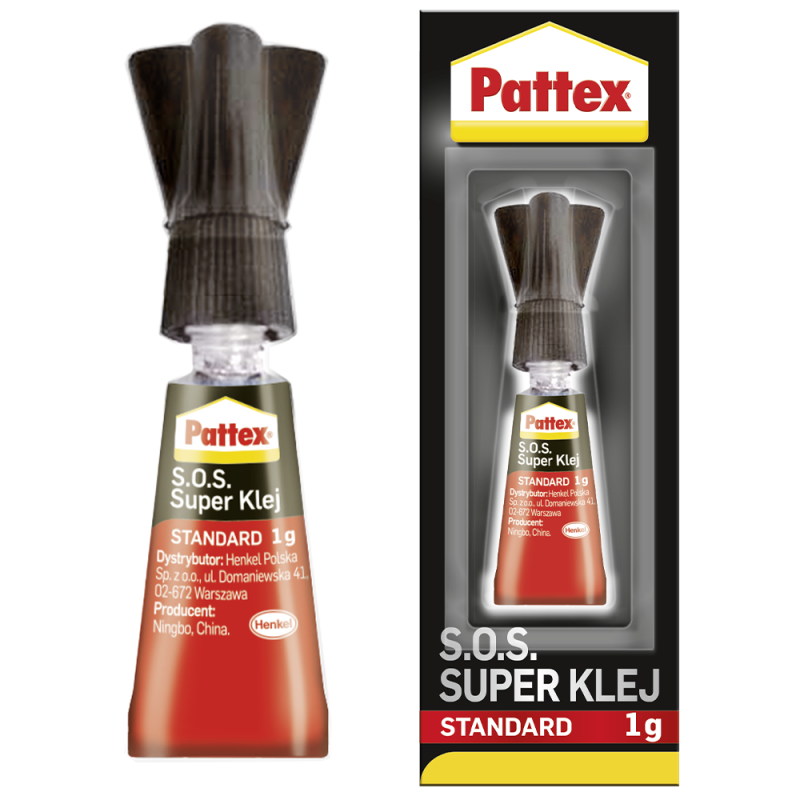Klej Pattex S.O.S. Super Klej Standard 1g x3 Klej Pattex S.O.S. Super Klej Standard 1g x3