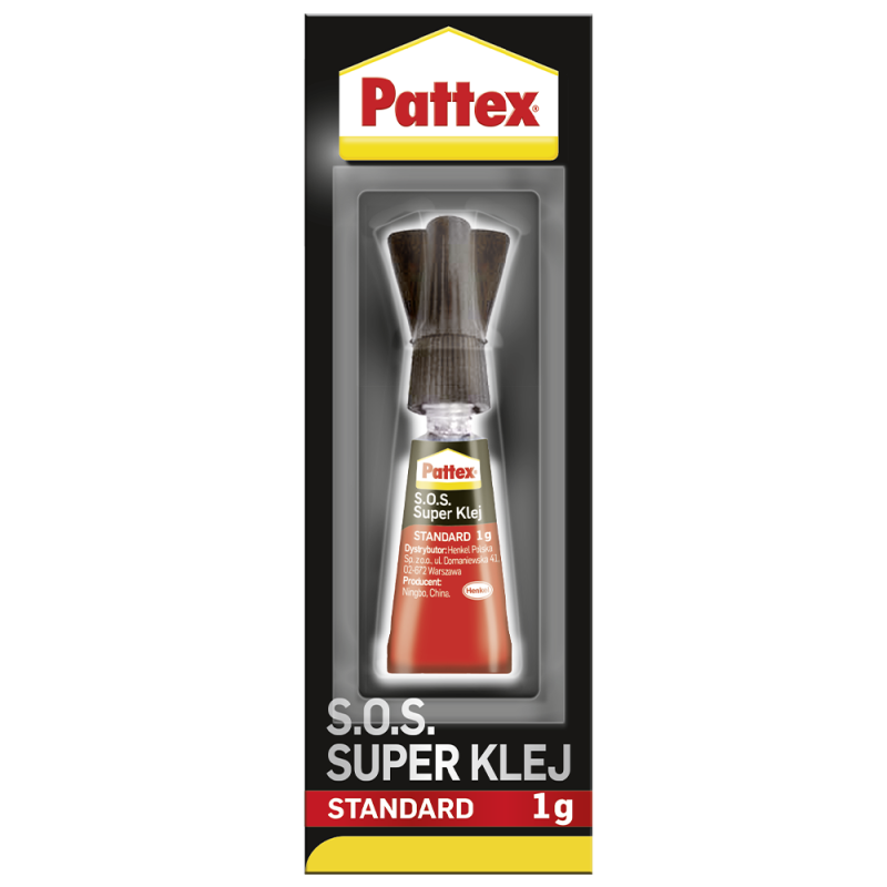 Klej Pattex S.O.S. Super Klej Standard 1g x3 Klej Pattex S.O.S. Super Klej Standard 1g x3