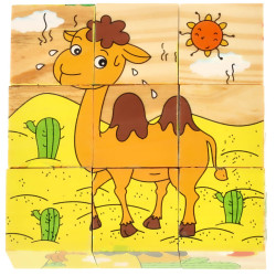 Klocki drewniane edukacyjne Safari 9el.