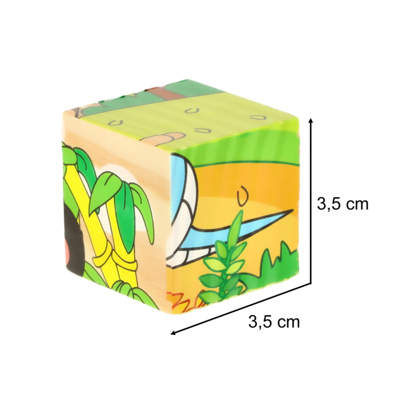 Klocki drewniane edukacyjne Safari 9el.