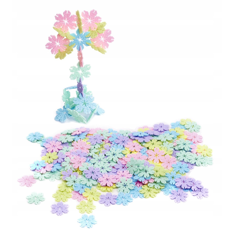 Klocki Przestrzenne wafle gwiazdki śnieżynki 240el