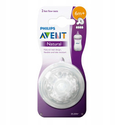 Smoczki do butelki Philips Avent 6m+ SCF044/27 Smoczki do butelki Philips Avent 6m+ SCF044/27