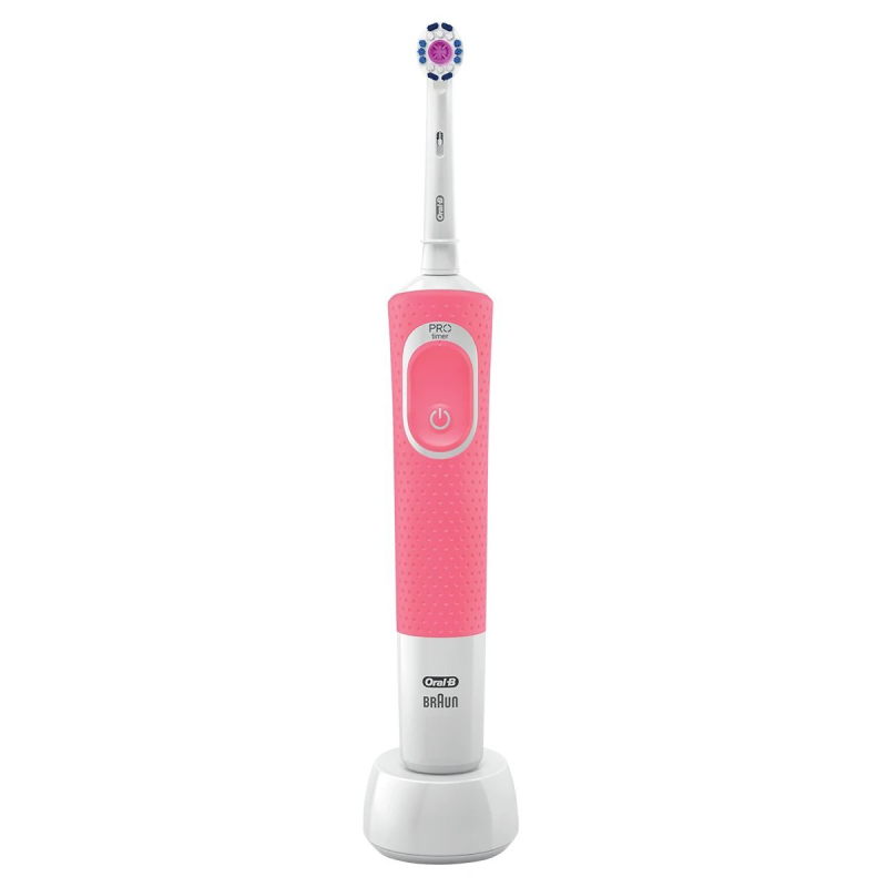 Zestaw Oral-B Vitality 100 Różowa + zam. Precision x4 + zam. etui "O" białe