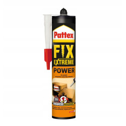 Klej montażowy Pattex Fix Extreme Power 385g x 12 + pistolet do kartuszy Klej montażowy Pattex Fix Extreme Power 385g x 12 + pistolet do kartuszy