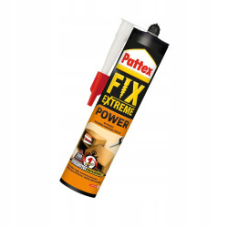 Klej montażowy Pattex Fix Extreme Power 385g x 12 + pistolet do kartuszy Klej montażowy Pattex Fix Extreme Power 385g x 12 + pistolet do kartuszy