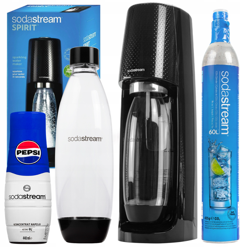 Saturator SodaStream Easy Czarny + syrop pepsi Saturator SodaStream Easy Czarny + syrop pepsi