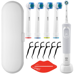 Szczoteczka Oral-b Vitality 100 Biała + etui białe + 4 prec
