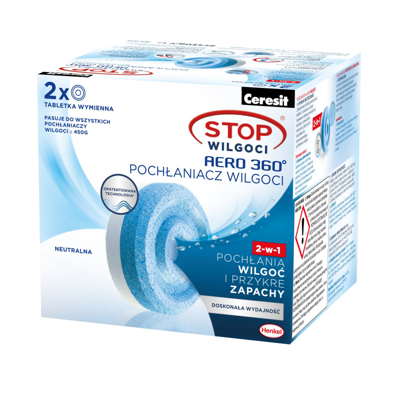 2x tabletka pochłaniacz Ceresit 450g neutral 2x tabletka pochłaniacz Ceresit 450g neutral
