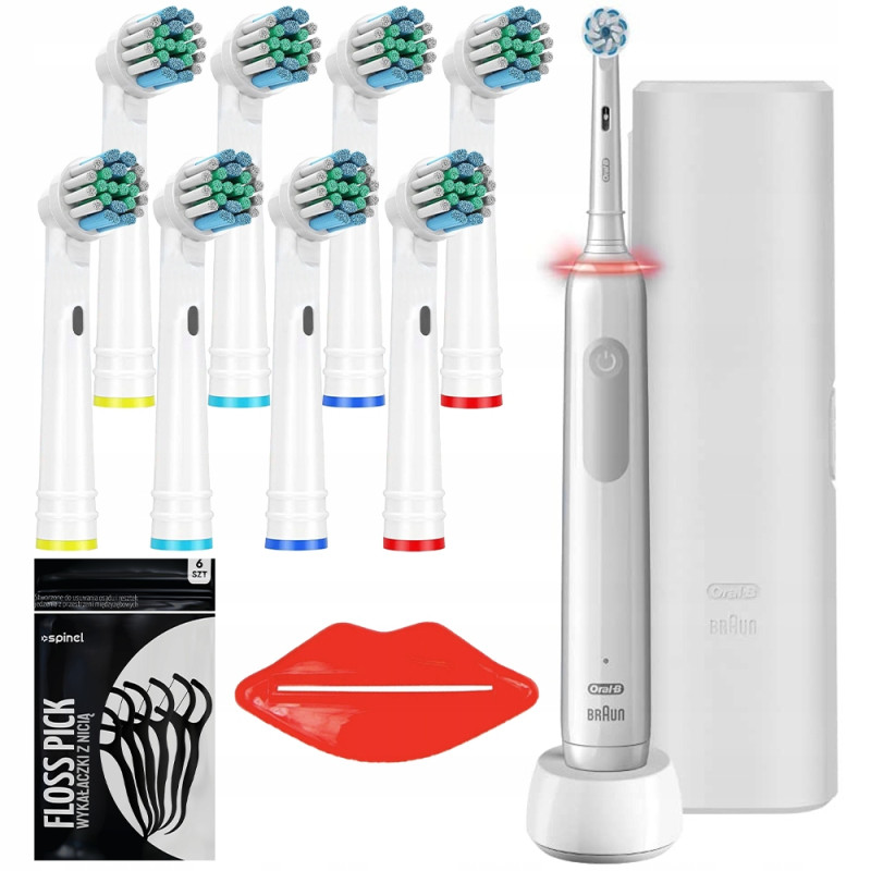Szczoteczka Oral-B Pro 3 3500 White z Etui + 8 zam. Precison