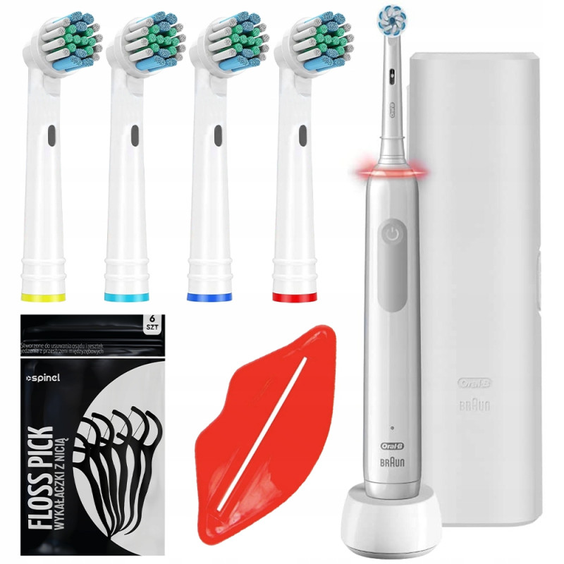 Szczoteczka Oral-B Pro 3 3500 White z Etui + 4 zam. Precison