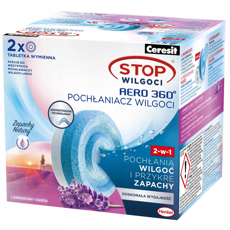 4x tabletka pochłaniacz Ceresit 450g (2x lawenda 2x polne kwiaty) 4x tabletka pochłaniacz Ceresit 450g (2x lawenda 2x polne kwiaty)