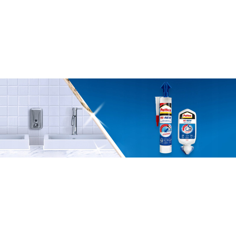 Renowatory do silikonu Pattex ReNew 280ml BIAŁY + Pattex ReNew 80ml White Renowatory do silikonu Pattex ReNew 280ml BIAŁY + Pattex ReNew 80ml White