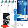 Szczoteczka Oral-B Vitality 100 Niebieska akumulator + 4x precision zam. + podstawka z miejscem na dwie końcówki