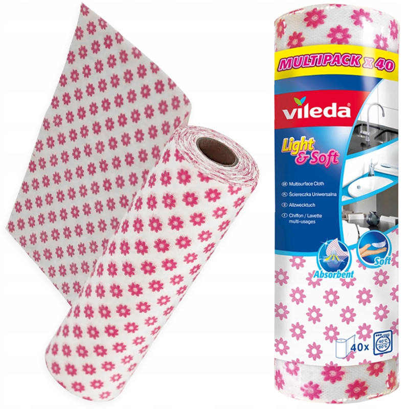 Ściereczka uniwersalna Vileda Light & Soft rolka Ściereczka uniwersalna Vileda Light & Soft rolka
