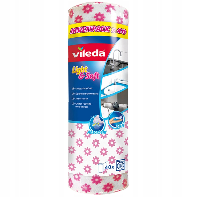 Ściereczka uniwersalna Vileda Light & Soft rolka Ściereczka uniwersalna Vileda Light & Soft rolka