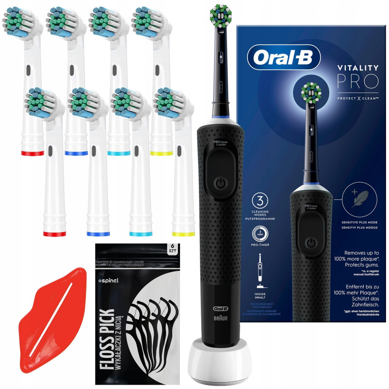 Oral-B Vitality Pro D103 Protect X Clean (Cross Action Black) + 8 zam. precision Oral-B Vitality Pro D103 Protect X Clean (Cross Action Black) + 8 zam. precision