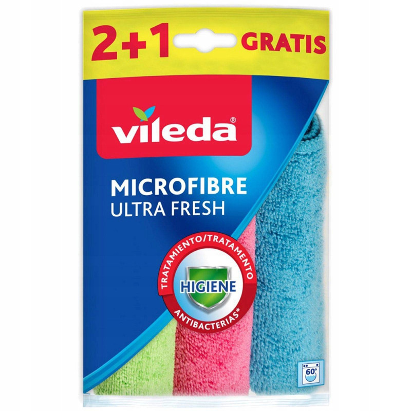 Ściereczka z mikrofibry Vileda Mirofibra Ultrafresh 2+1