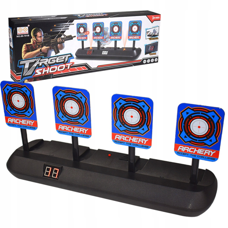 200 zamiennych strzałek + tarcza elektryczna 4 cele