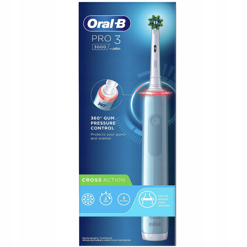 Szczoteczka Oral-B Pro 3 3000 Niebieska Szczoteczka Oral-B Pro 3 3000 Niebieska