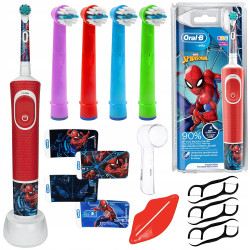 Szczoteczka Braun Oral-b Vitality 100 SpiderMan + 4 końcówki kids color + osłonka Szczoteczka Braun Oral-b Vitality 100 SpiderMan + 4 końcówki kids color + osłonka