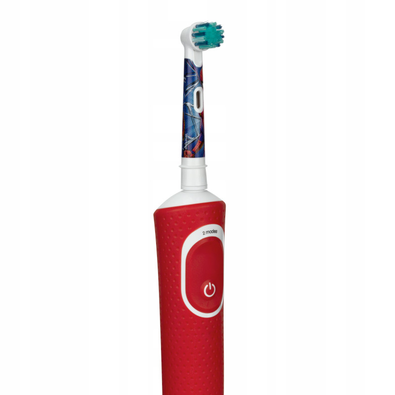 Szczoteczka Oral-b Vitality 100 SPIDERMAN + 4 Końcówki zam. COLOR, etui "O" niebieskie, osłonka, podstawka Szczoteczka Oral-b Vitality 100 SPIDERMAN + 4 Końcówki zam. COLOR, etui "O" niebieskie, osłonka, podstawka