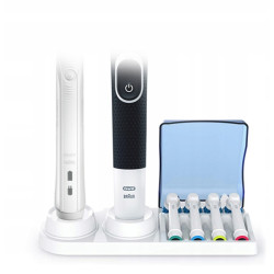 Oral-B Vitality 100 Auta Cars + 4 zam. COLOR kids+ etui niebieskie + osłonka + podstawka z klapką