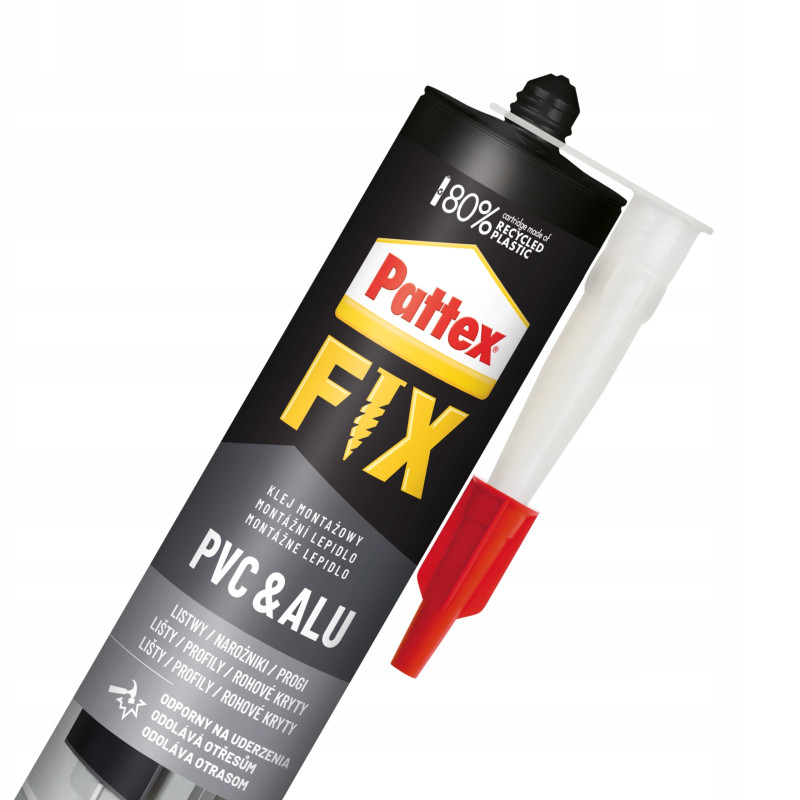 12x Klej Pattex Fix PVC&ALU 440g Biały + wyciskacz szkieletowy 12x Klej Pattex Fix PVC&ALU 440g Biały + wyciskacz szkieletowy