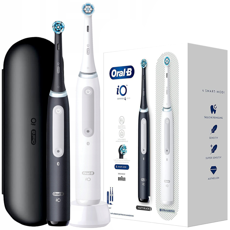 Dwupak Oral-B iO Series 4 DUO Matt Black/Quite White