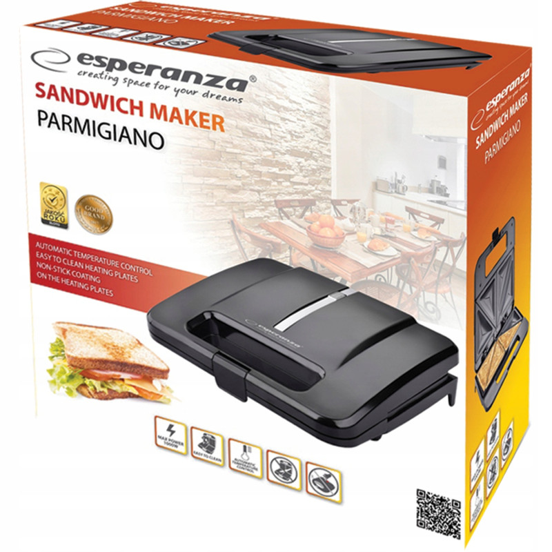 Opiekacz do kanapek ESPERANZA 1000W PARMIGIANO
