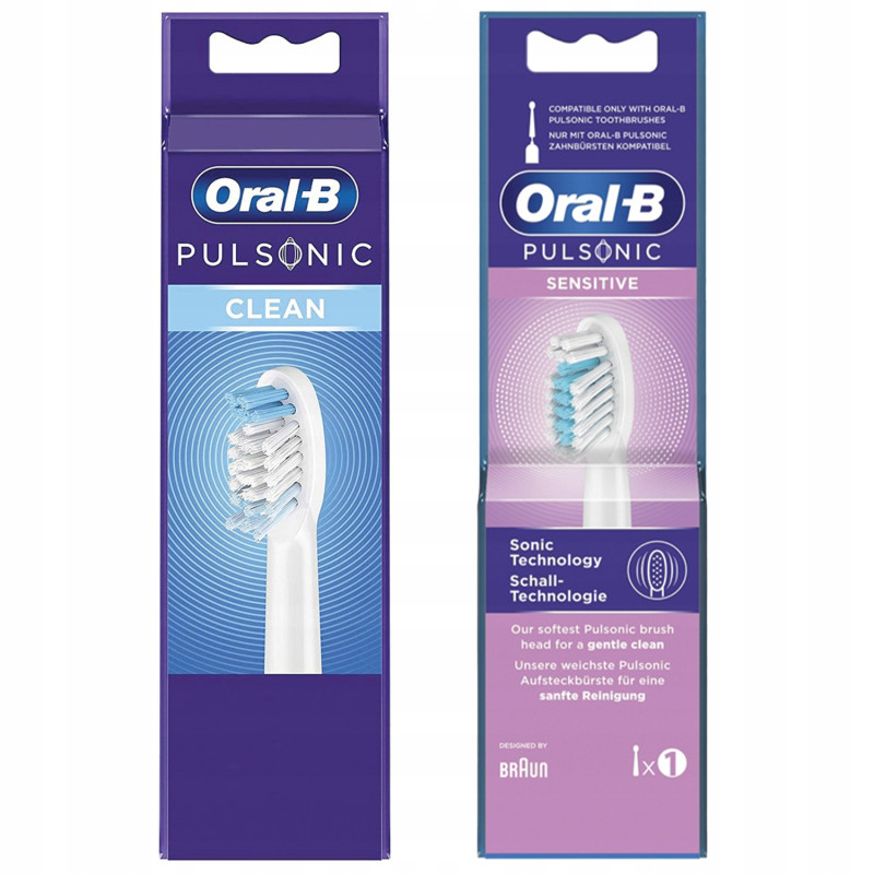 Końcówka Oral-b Pulsonic Clean x2 + Końcówka Oral-b Pulsonic Sensitive SR32S x2 Końcówka Oral-b Pulsonic Clean x2 + Końcówka Oral-b Pulsonic Sensitive SR32S x2