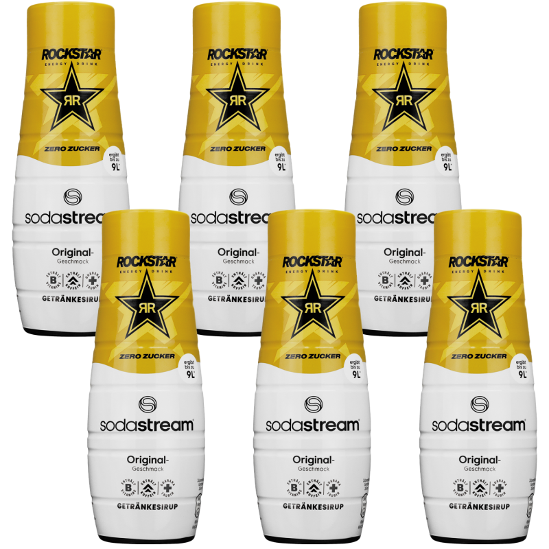 6x Syrop SodaStream Rockstar Original Zero 440ML