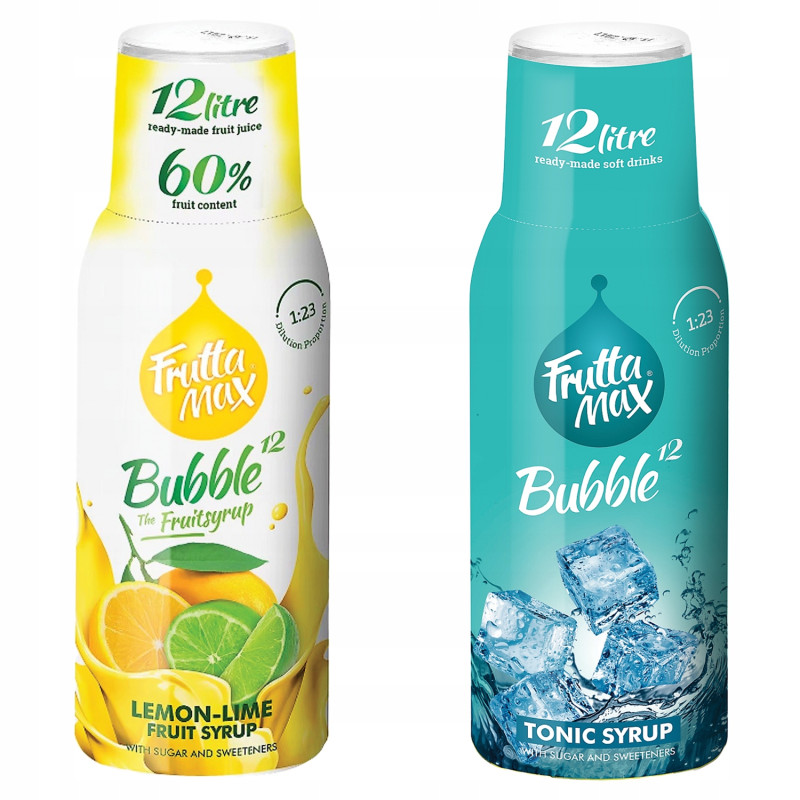 Syrop FruttaMax CYTRYNA LIMONKA 500ml+Syrop FruttaMax TONIC 500 ml Syrop FruttaMax CYTRYNA LIMONKA 500ml+Syrop FruttaMax TONIC 500 ml