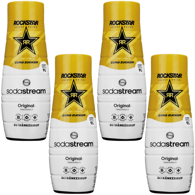 4x Syrop SodaStream Rockstar Original Zero 440ML