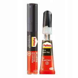 Pattex S.O.S. Super Klej do plastiku 2g + 4ml x6 Pattex S.O.S. Super Klej do plastiku 2g + 4ml x6
