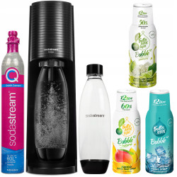 Saturator SodaStream Terra Black jedna butelka+FruttaMax TONIC 500 ml+LIMONKA MIĘTA BEZ LIGHT 500ml+MANGO LIGHT 500ml Saturator SodaStream Terra Black jedna butelka+FruttaMax TONIC 500 ml+LIMONKA MIĘTA BEZ LIGHT 500ml+MANGO LIGHT 500ml