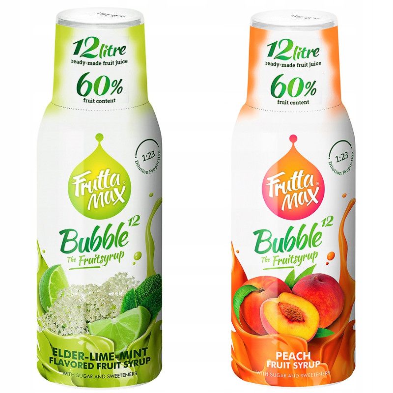 Syrop FruttaMax LIMONKA MIĘTA BEZ 500ml+BRZOSKWINIA 500ml Syrop FruttaMax LIMONKA MIĘTA BEZ 500ml+BRZOSKWINIA 500ml