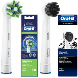 Końcówka Oral-B CrossAction EB50AB+Pure Clean EB20CH węgiel aktywny Końcówka Oral-B CrossAction EB50AB+Pure Clean EB20CH węgiel aktywny