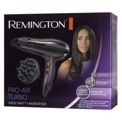 Suszarka Remington D5220+Szczotka do włosów czarno-różowa