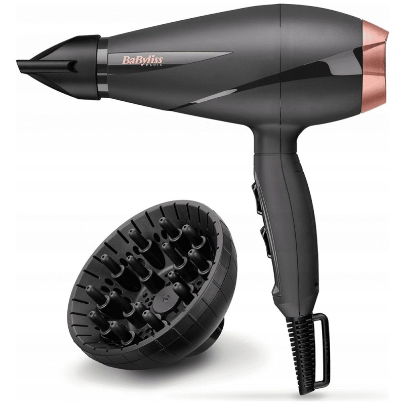 Suszarka BABYLISS 6709DE+Szczotka do włosów czarno-różowa Suszarka BABYLISS 6709DE+Szczotka do włosów czarno-różowa