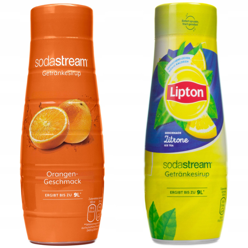 SYROPY SODASTREAM POMARAŃCZA LIPTON CYTRYNA 440 ML