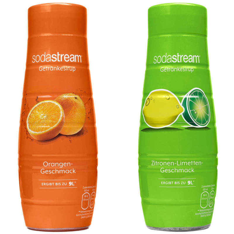 Syrop do SodaStream Classics Pomarańcza 440ml+Cytryna Limonka 440ml