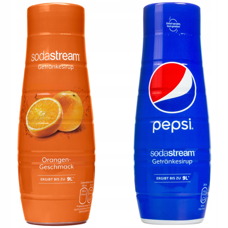 Syrop do SodaStream Classics Pomarańcza 440ml+Pepsi