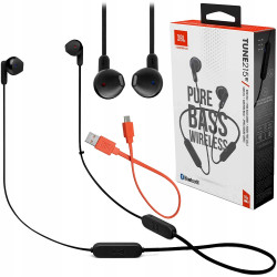 Słuchawki douszne JBL Tune 215BT Czarne Słuchawki douszne JBL Tune 215BT Czarne